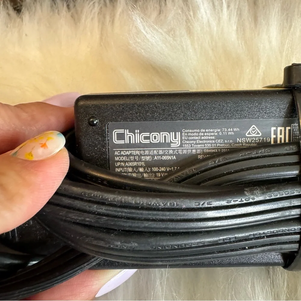 Chicony Laptop Ac Adapter Charger Power Cord 65 Watt Model A11-065N1A ADP-65VH D